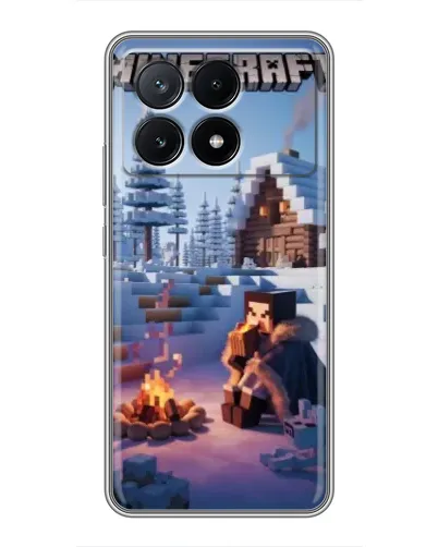 Чохол для Xiaomi POCO X6 Pro (5G) з картинкою «Зимовий Minecraft» Чохол для Xiaomi POCO X6 Pro (5G) з картинкою «Зимовий Minecraft»