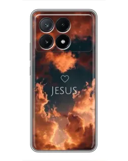 Чехол для Xiaomi POCO X6 Pro (5G) с картинкой «Сияние Имени Jesus»