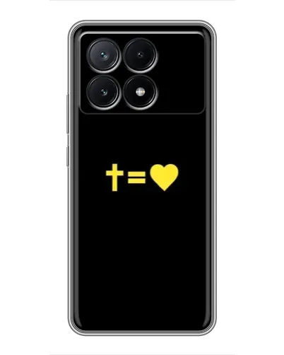 Чехол для Xiaomi POCO X6 Pro (5G) с картинкой «Сердце и Крест»