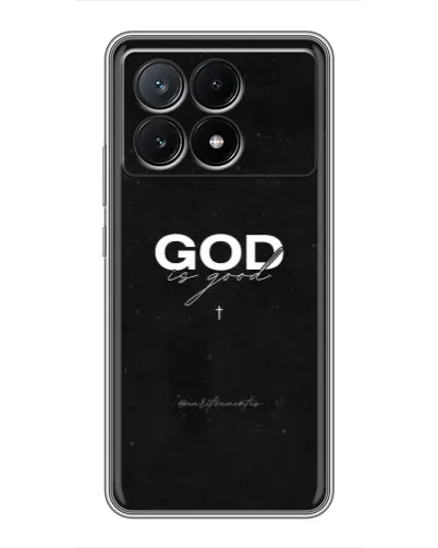 Чехол для Xiaomi POCO X6 Pro (5G) с картинкой «GOD — Бог над всем»