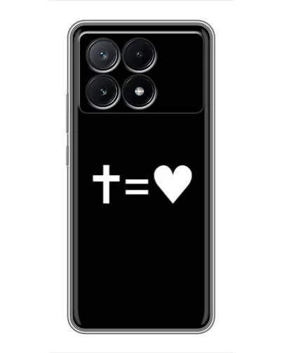 Чехол для Xiaomi POCO X6 Pro (5G) с картинкой «Крест и Сердце»