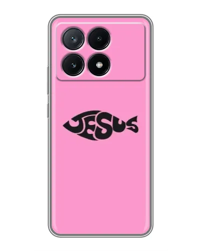 Чехол для Xiaomi POCO X6 Pro (5G) с картинкой «Розовый символ  Jesus»