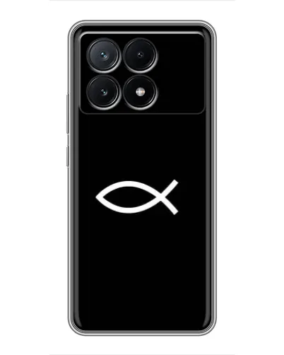 Чехол для Xiaomi POCO X6 Pro (5G) с картинкой «Символ рыбы Jesus» Чехол для Xiaomi POCO X6 Pro (5G) с картинкой «Символ рыбы Jesus»