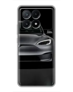 Чехол для Xiaomi POCO X6 Pro (5G) с картинкой «Tesla Model S Look»