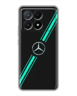 Чехол для Xiaomi POCO X6 Pro (5G) с картинкой «Спортивные линии Mercedes» Чехол для Xiaomi POCO X6 Pro (5G) с картинкой «Спортивные линии Mercedes»