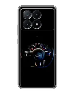 Чехол для Xiaomi POCO X6 Pro (5G) с картинкой «Салон Audi — руль» Чехол для Xiaomi POCO X6 Pro (5G) с картинкой «Салон Audi — руль»