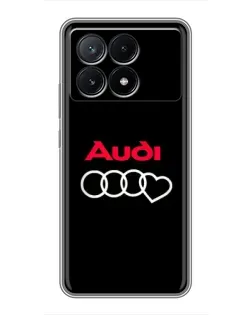 Чехол для Xiaomi POCO X6 Pro (5G) с картинкой «Логотип Audi Heart» Чехол для Xiaomi POCO X6 Pro (5G) с картинкой «Логотип Audi Heart»