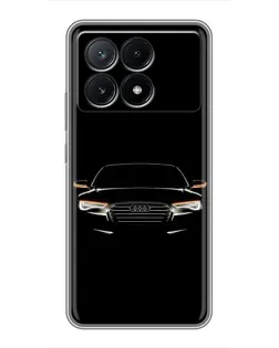 Чехол для Xiaomi POCO X6 Pro (5G) с картинкой «Audi — ночной контур» Чехол для Xiaomi POCO X6 Pro (5G) с картинкой «Audi — ночной контур»