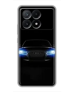 Чехол для Xiaomi POCO X6 Pro (5G) с картинкой «Audi в неоне» Чехол для Xiaomi POCO X6 Pro (5G) с картинкой «Audi в неоне»