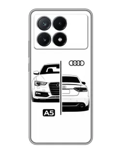Чехол для Xiaomi POCO X6 Pro (5G) с картинкой «Audi — контрастный дизайн» Чехол для Xiaomi POCO X6 Pro (5G) с картинкой «Audi — контрастный дизайн»