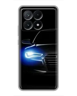 Чехол для Xiaomi POCO X6 Pro (5G) с картинкой «Неоновый взгляд Audi» Чехол для Xiaomi POCO X6 Pro (5G) с картинкой «Неоновый взгляд Audi»