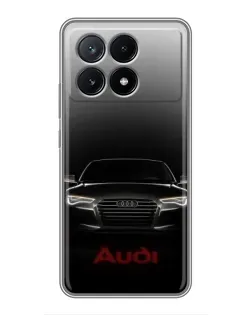 Чехол для Xiaomi POCO X6 Pro (5G) с картинкой «Audi — градиентный контур» Чехол для Xiaomi POCO X6 Pro (5G) с картинкой «Audi — градиентный контур»