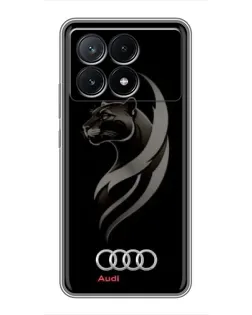 Чехол для Xiaomi POCO X6 Pro (5G) с картинкой «Графика — пантера и Audi» Чехол для Xiaomi POCO X6 Pro (5G) с картинкой «Графика — пантера и Audi»