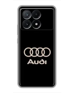 Чехол для Xiaomi POCO X6 Pro (5G) с картинкой «Audi — золотой логотип» Чехол для Xiaomi POCO X6 Pro (5G) с картинкой «Audi — золотой логотип»