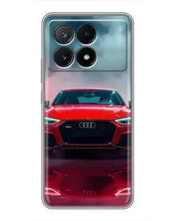 Чехол для Xiaomi POCO X6 Pro (5G) с картинкой «Audi RS — красный стиль» Чехол для Xiaomi POCO X6 Pro (5G) с картинкой «Audi RS — красный стиль»