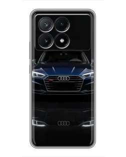Чехол для Xiaomi POCO X6 Pro (5G) с картинкой «Audi — ночное отражение» Чехол для Xiaomi POCO X6 Pro (5G) с картинкой «Audi — ночное отражение»