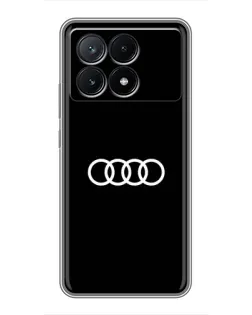 Чехол для Xiaomi POCO X6 Pro (5G) с картинкой «Audi White Logo» Чехол для Xiaomi POCO X6 Pro (5G) с картинкой «Audi White Logo»
