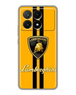 Чохол для Xiaomi POCO X6 Pro (5G) з картинкою «Lamborghini Stripe жовтий»
