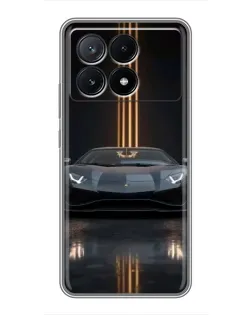 Чехол для Xiaomi POCO X6 Pro (5G) с картинкой «Lamborghini золотые линии» Чехол для Xiaomi POCO X6 Pro (5G) с картинкой «Lamborghini золотые линии»