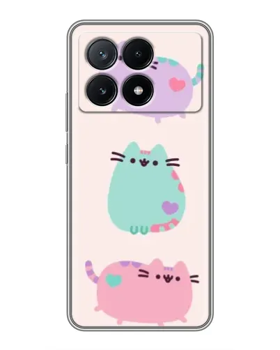 Чехол для Xiaomi POCO X6 Pro (5G) с картинкой «Pusheen трио» Чехол для Xiaomi POCO X6 Pro (5G) с картинкой «Pusheen трио»