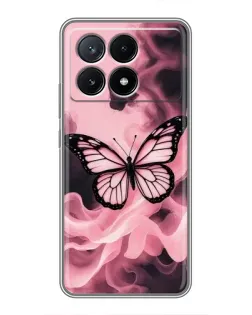 Чехол для Xiaomi POCO X6 Pro (5G) с картинкой «Бабочка в дыму»