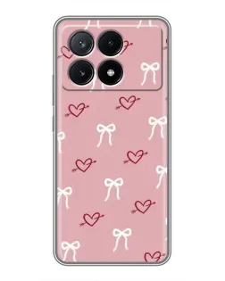 Чохол для Xiaomi POCO X6 Pro (5G) з картинкою «Серця та банти» Чохол для Xiaomi POCO X6 Pro (5G) з картинкою «Серця та банти»
