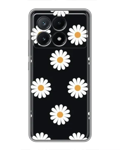 Чехол для Xiaomi POCO X6 Pro (5G) с картинкой «Ромашки на черном» Чехол для Xiaomi POCO X6 Pro (5G) с картинкой «Ромашки на черном»
