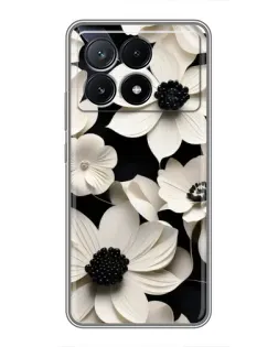 Чехол для Xiaomi POCO X6 Pro (5G) с картинкой «Объемные белые цветы» Чехол для Xiaomi POCO X6 Pro (5G) с картинкой «Объемные белые цветы»