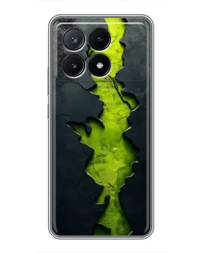 Чехол для Xiaomi POCO X6 Pro (5G) с картинкой «Салатовый разлом скалы»