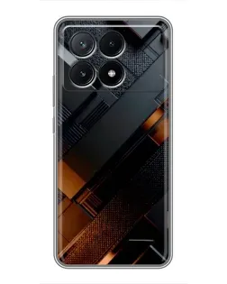 Чехол для Xiaomi POCO X6 Pro (5G) с картинкой «Черные геометрические блоки» Чехол для Xiaomi POCO X6 Pro (5G) с картинкой «Черные геометрические блоки»
