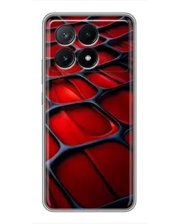 Чехол для Xiaomi POCO X6 Pro (5G) с картинкой «Красная глянцевая сетка» Чехол для Xiaomi POCO X6 Pro (5G) с картинкой «Красная глянцевая сетка»