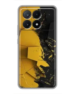 Чехол для Xiaomi POCO X6 Pro (5G) с картинкой «Золотые осколки геометрии» Чехол для Xiaomi POCO X6 Pro (5G) с картинкой «Золотые осколки геометрии»