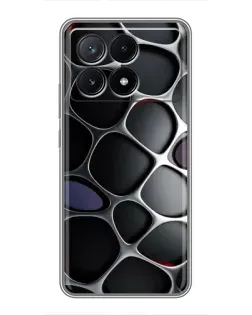 Чехол для Xiaomi POCO X6 Pro (5G) с картинкой «Объемная темная решетка» Чехол для Xiaomi POCO X6 Pro (5G) с картинкой «Объемная темная решетка»