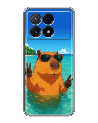 Чехол для Xiaomi POCO X6 Pro (5G) с картинкой «Морская капибара» Чехол для Xiaomi POCO X6 Pro (5G) с картинкой «Морская капибара»