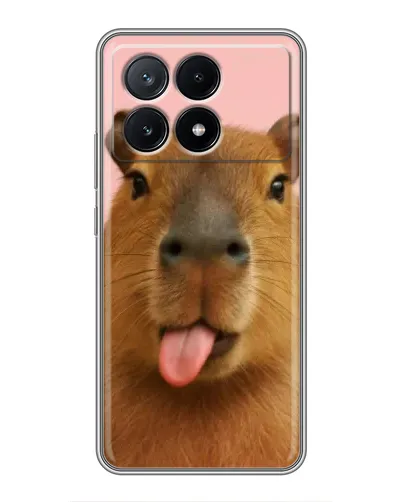 Чехол для Xiaomi POCO X6 Pro (5G) с картинкой «Капибара с языком» Чехол для Xiaomi POCO X6 Pro (5G) с картинкой «Капибара с языком»