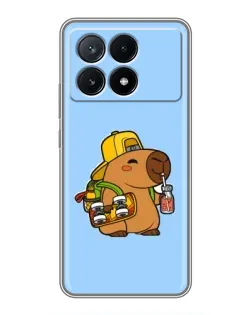 Чехол для Xiaomi POCO X6 Pro (5G) с картинкой «Капибара на скейте» Чехол для Xiaomi POCO X6 Pro (5G) с картинкой «Капибара на скейте»