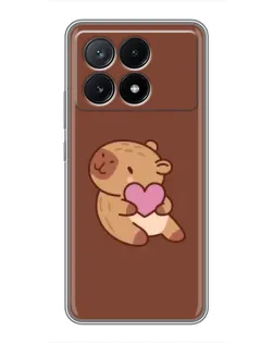 Чехол для Xiaomi POCO X6 Pro (5G) с картинкой «Капибара с сердцем» Чехол для Xiaomi POCO X6 Pro (5G) с картинкой «Капибара с сердцем»