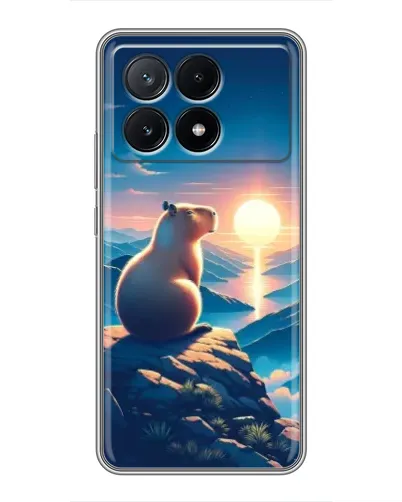 Чехол для Xiaomi POCO X6 Pro (5G) с картинкой «Закат солнца с капибарой» Чехол для Xiaomi POCO X6 Pro (5G) с картинкой «Закат солнца с капибарой»