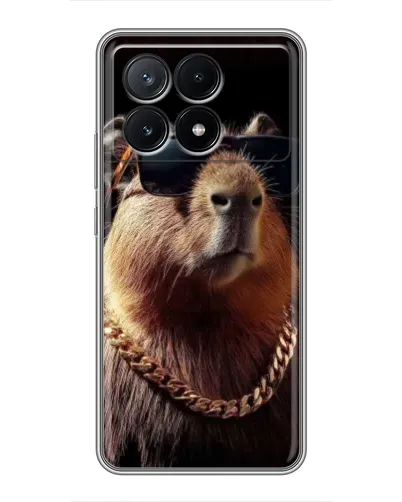 Чехол для Xiaomi POCO X6 Pro (5G) с картинкой «Капибара золотая цепь» Чехол для Xiaomi POCO X6 Pro (5G) с картинкой «Капибара золотая цепь»