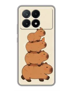 Чехол для Xiaomi POCO X6 Pro (5G) с картинкой «Башня из капибар» Чехол для Xiaomi POCO X6 Pro (5G) с картинкой «Башня из капибар»