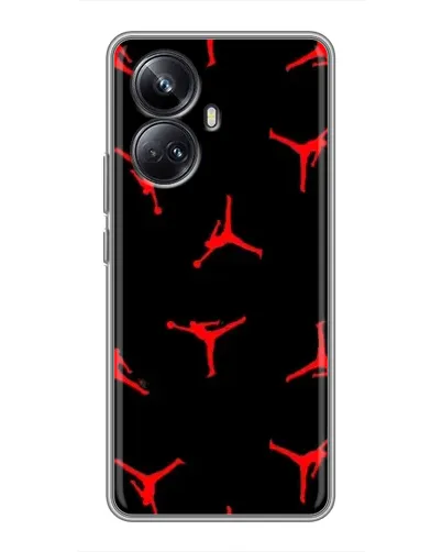 Чехол для Realme 10 Pro Plus с картинкой «Jordan Red Pattern» Чехол для Realme 10 Pro Plus с картинкой «Jordan Red Pattern»