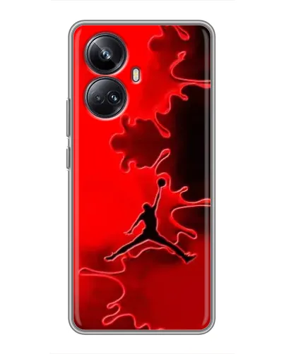 Чехол для Realme 10 Pro Plus с картинкой «Jordan Red Smoke» Чехол для Realme 10 Pro Plus с картинкой «Jordan Red Smoke»