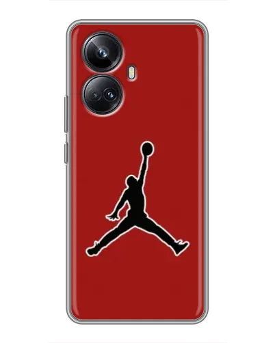 Чехол для Realme 10 Pro Plus с картинкой «Jordan Red Back» Чехол для Realme 10 Pro Plus с картинкой «Jordan Red Back»