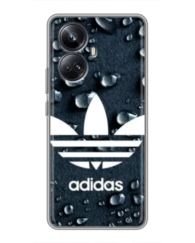 Чехол для Realme 10 Pro Plus с картинкой «Adidas Trefoil Blue»