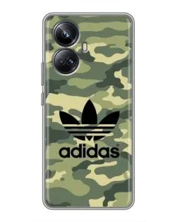 Чехол для Realme 10 Pro Plus с картинкой «Милитари стиль Adidas» Чехол для Realme 10 Pro Plus с картинкой «Милитари стиль Adidas»