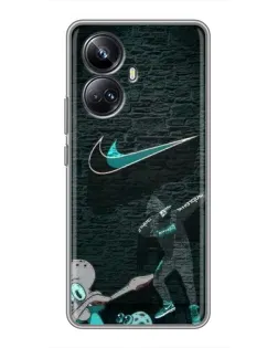 Чехол для Realme 10 Pro Plus с картинкой «Спортивный арт Nike»