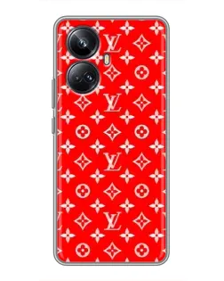 Чехол для Realme 10 Pro Plus с картинкой «Яркий паттерн LV»
