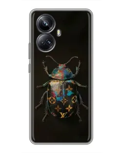 Чехол для Realme 10 Pro Plus с картинкой «LV — мраморный принт»