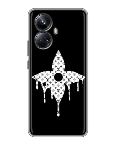 Чехол для Realme 10 Pro Plus с картинкой «Цветочная монограмма» Чехол для Realme 10 Pro Plus с картинкой «Цветочная монограмма»
