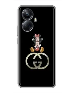 Чехол для Realme 10 Pro Plus с картинкой «Минни Маус на лого» Чехол для Realme 10 Pro Plus с картинкой «Минни Маус на лого»